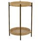 Maple and Jade 2-Tray Rattan End Table in Matte Brown, Whitewashing and Black, , large