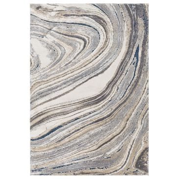 Surya Tuscany TUS-2315 7"10" x 10"3" Cream, Khaki, Gray, Charcoal and Blue Area Rug, , large