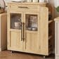 GARVEE Kitchen Island Cart with Storage in Natural, , large