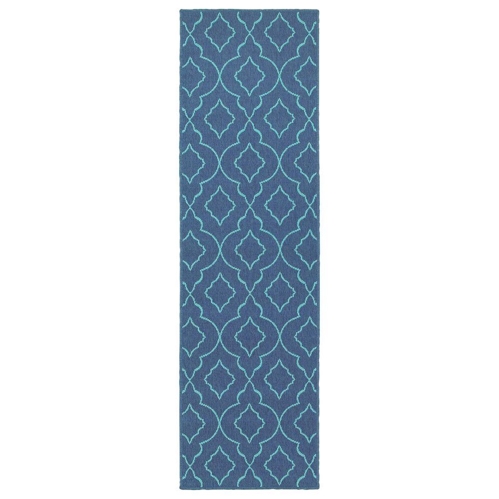 Oriental Weavers Meridian 7541B 2"3" x 7"6" Navy Runner, , large