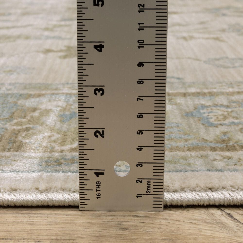 Oriental Weavers Maeve MAE10 Beige and Blue 2&#39;3&quot; x 7&#39;6&quot; Runner, , large