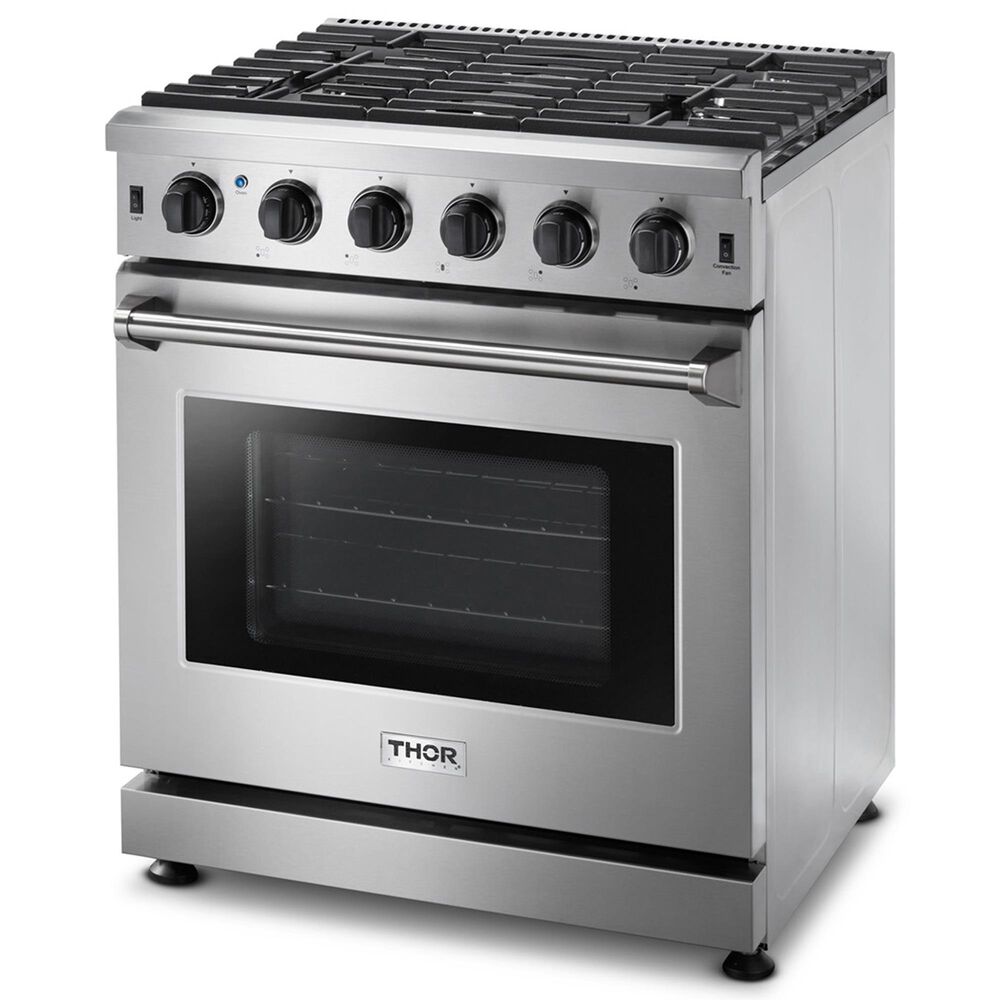 Thor Kitchen 30&quot; Freestanding Professional Gas Range with Storage Drawer in Stainless Steel, , large