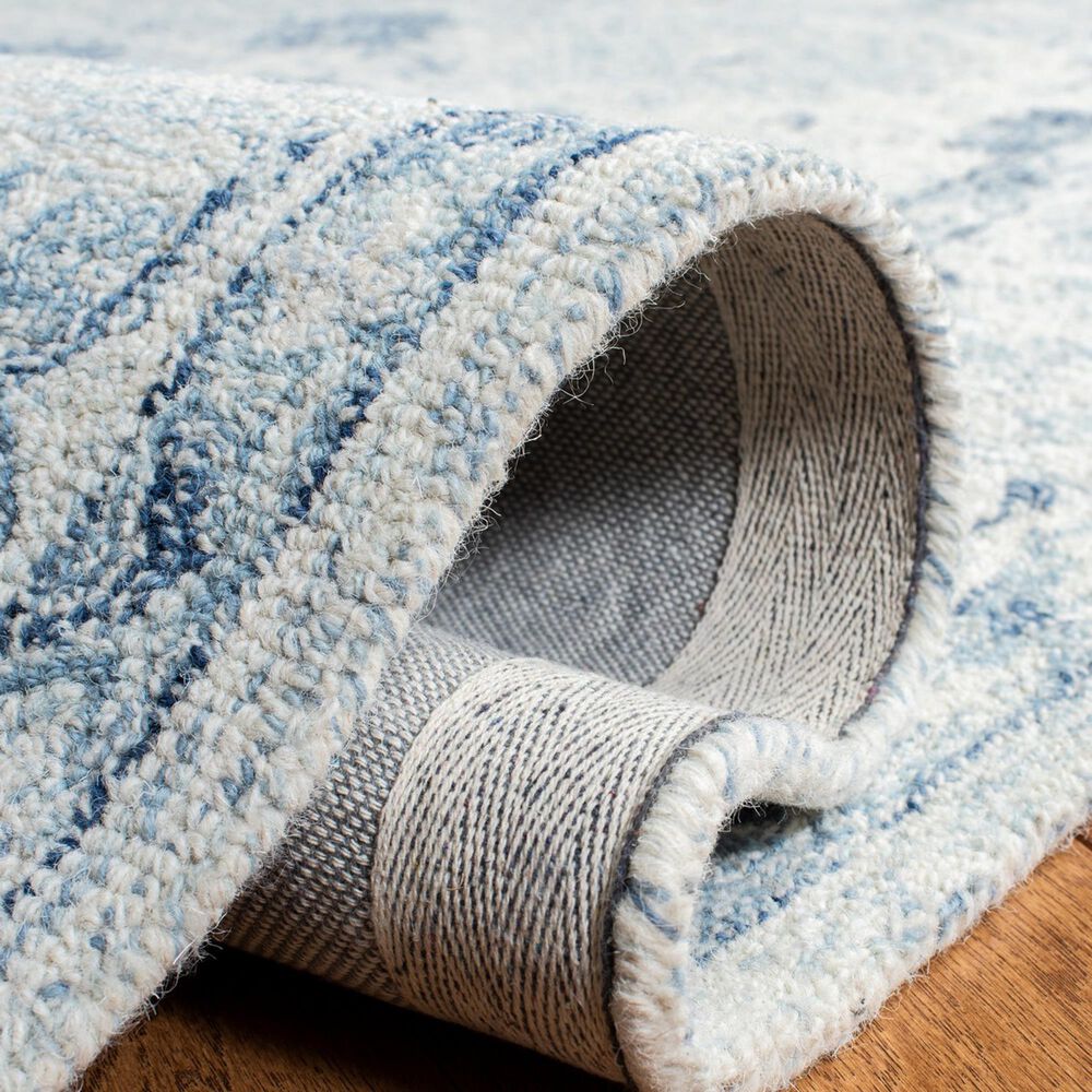 Safavieh Micro-Loop MLP276M 4' x 6' Blue and Ivory Area Rug, , large