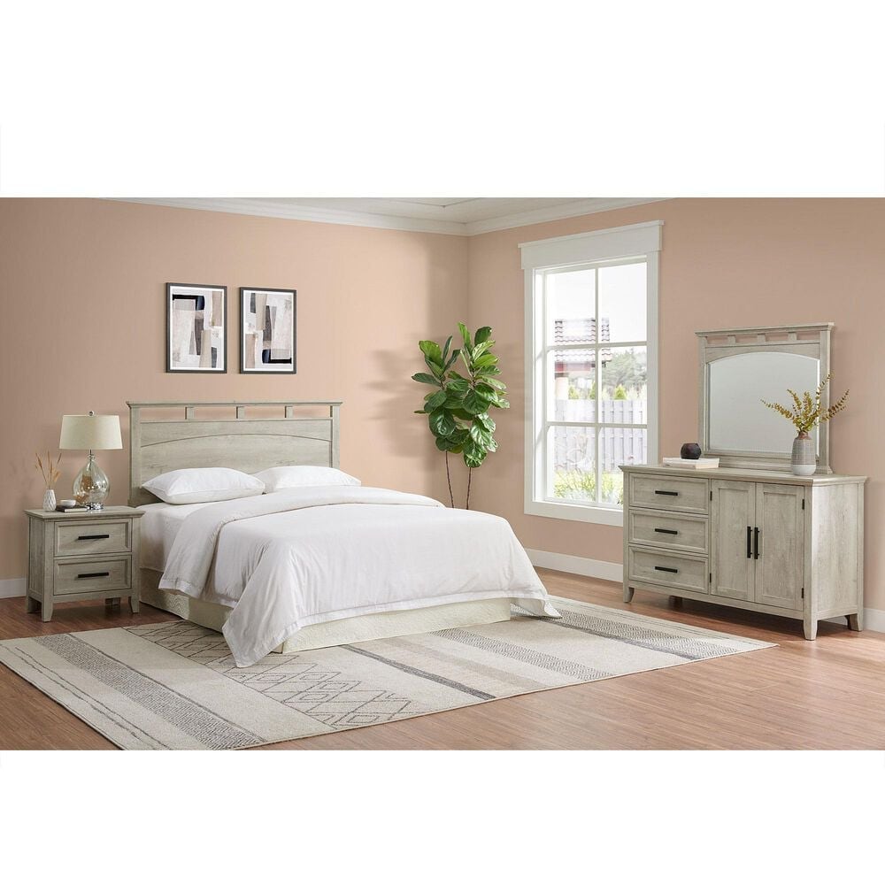 Mayberry Hill Matias 4-Piece Queen/Full Bedroom Set in White, , large
