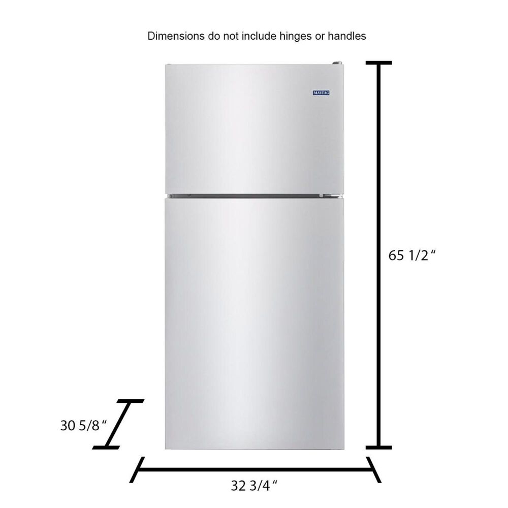 Maytag 21 Cu. Ft. 33-In Wide Top Freezer with PowerCold Feature in Stainless Steel, , large