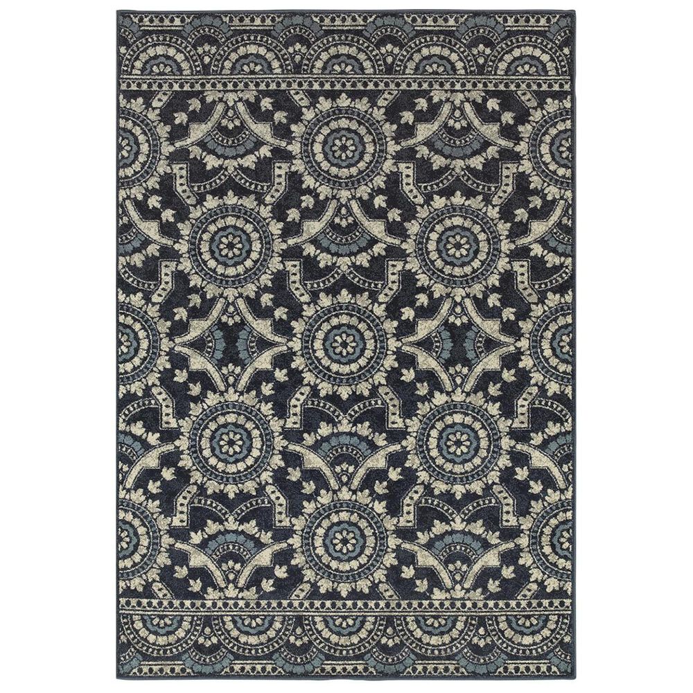Oriental Weavers Linden 7842A 1'10" x 3' Navy Area Rug, , large