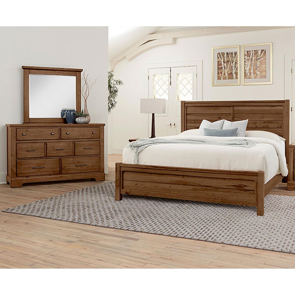 Viceray Collections Cool Rustic 3-Piece Queen Plank Bedroom Set in Amber, , large