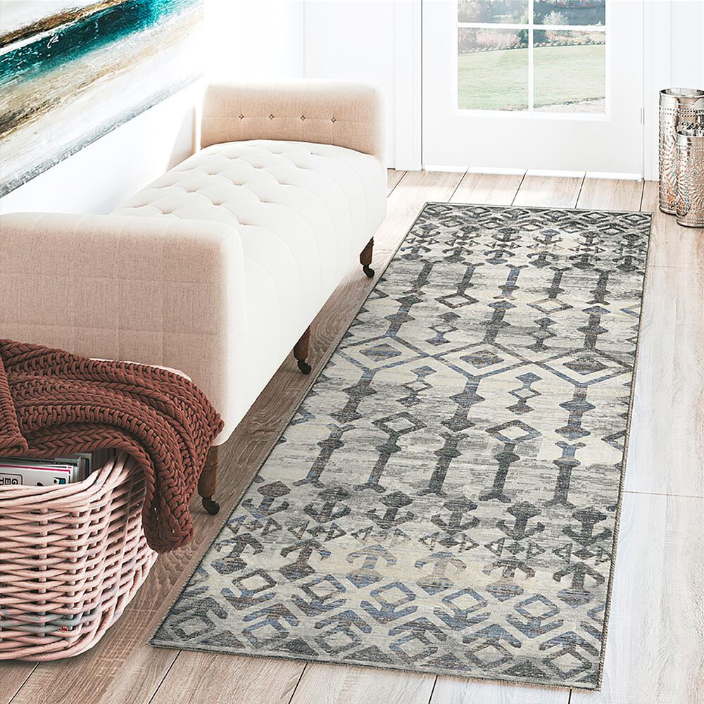 Dalyn Rug Company Brisbane 2&#39;3&quot; x 7&#39;6&quot; Silver Runner, , large