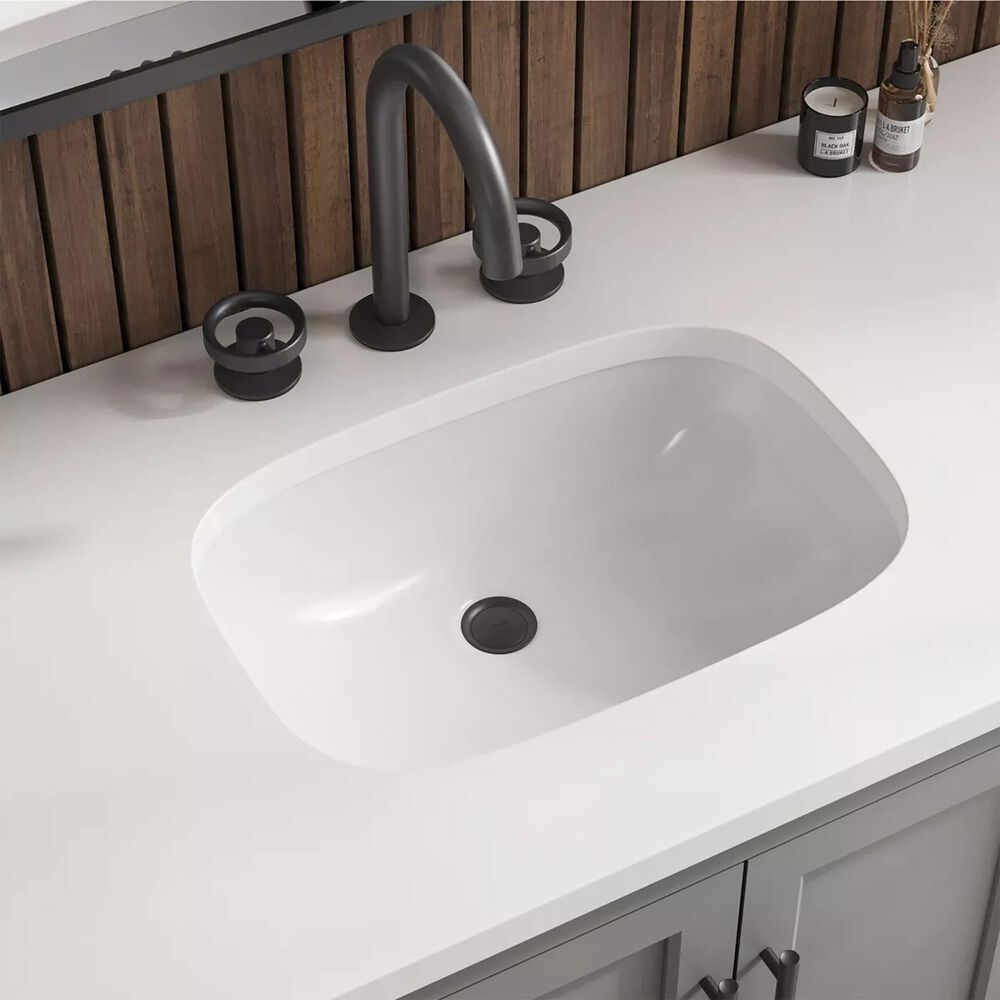 Kohler Quo 48&quot; Single Bathroom Vanity in Mohair Grey with 3 cm Pure White Quartz Top and Oval Sink, , large
