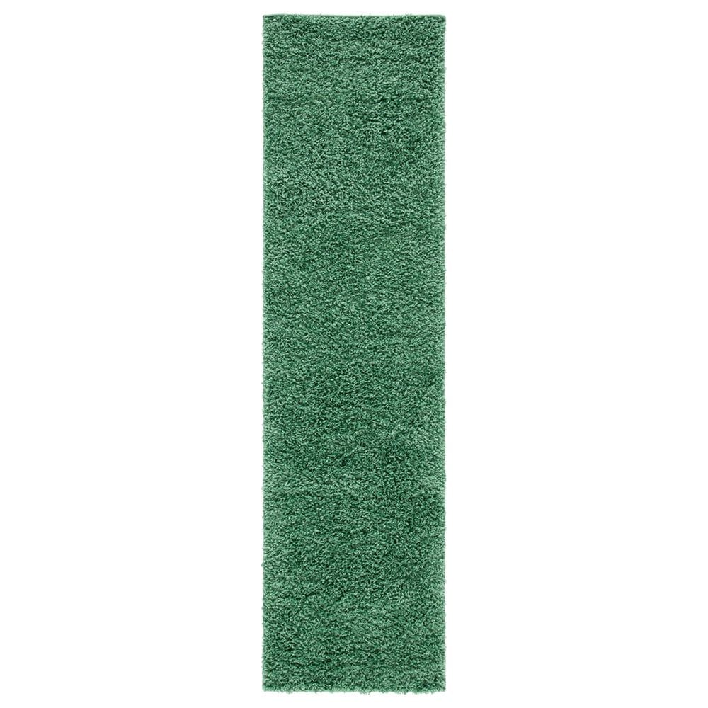 Safavieh Venus Shag 2"2" x 8" Green Runner, , large