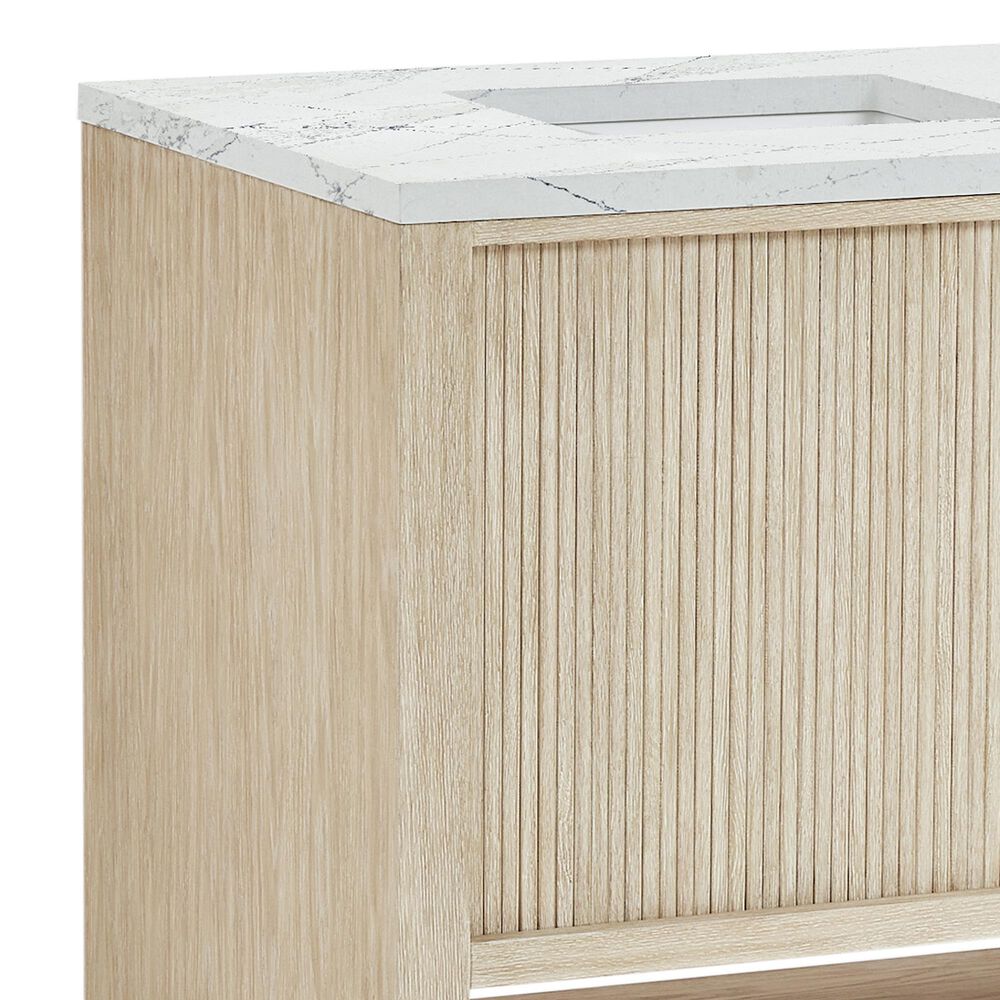 James Martin Vanities Marigot Single 72&quot; Double Vanity in Sun-washed Oak with 3 cm Ethereal Noctis Quartz Top, , large