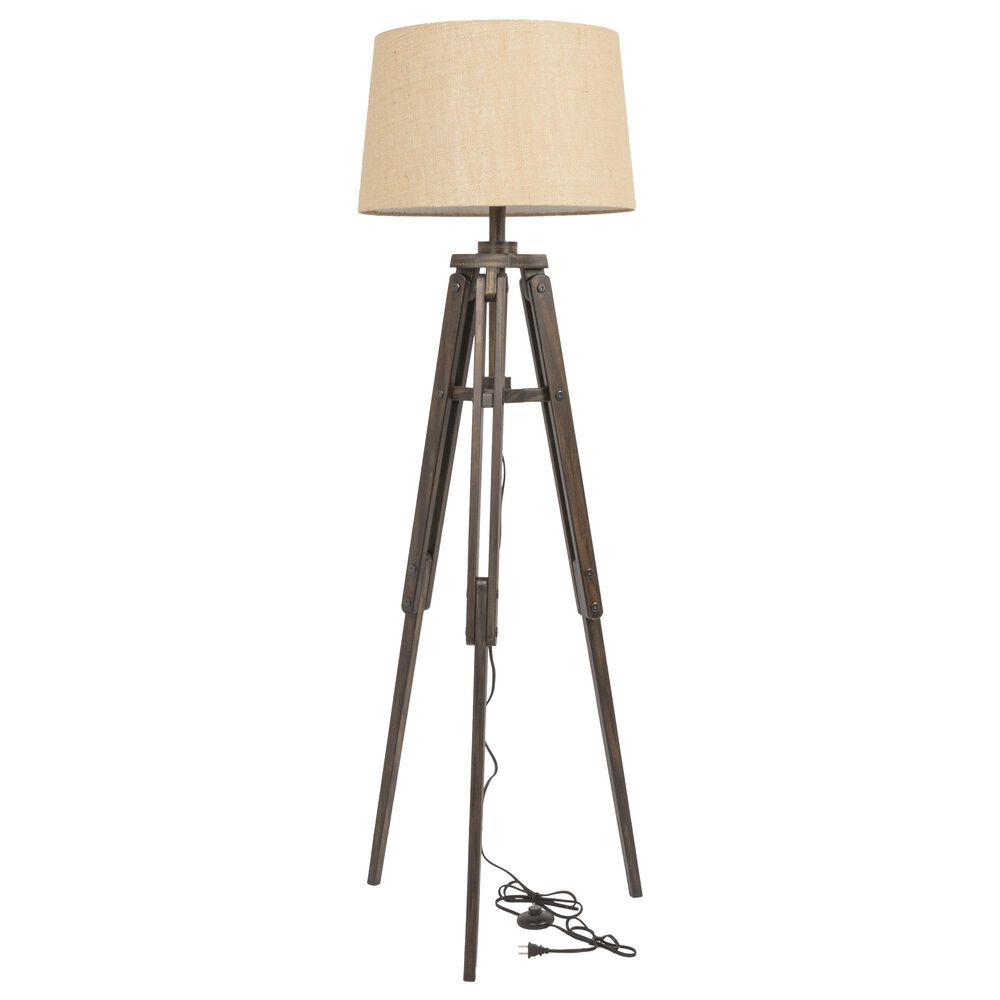 Creative Coop Mariner Floor Lamp in Brown, , large