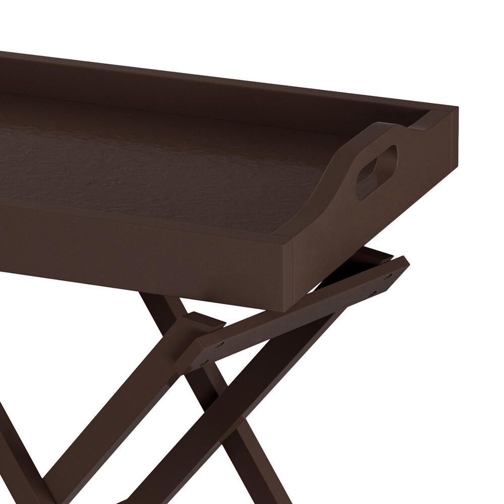 Timberlake Lavish Home Folding End Table in Brown, , large