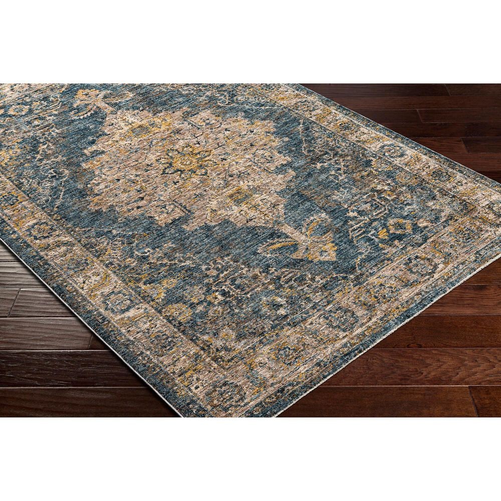 Surya Mirabel  5&#39; x 7&#39;5&quot; Teal, Aqua, Mustard, Olive, Taupe, Gray and Beige Area Rug, , large