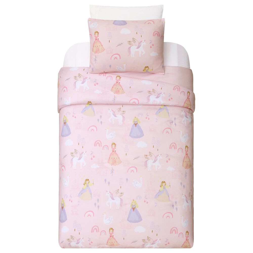 Peking Handicraft Fairytale Princess 2-Piece Twin/Twin XL Comforter Set in Pink, , large