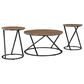 Ashley Cassbryn 3-Piece Occasional Table Set in Brown and Sleek Black, , large