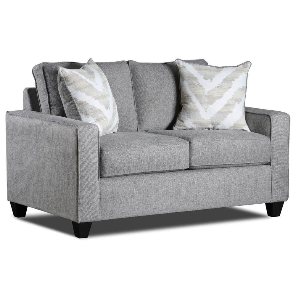 Northwestern Carmine Stationary Loveseat in Gray, , large