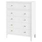 Butler Specialty Company Nora 5-Drawer Tall Dresser in White, , large
