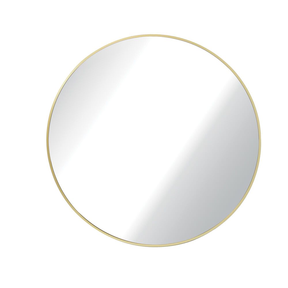 Garber Collection 48" Wall Mirror in Brass, , large