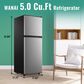HOMLUX 5 Cu. Ft. Mini Upright Refrigerator with 1.8 Cu. Ft. Top Freezer in Silver, , large