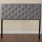 Baxton Studio Viviana Full Upholstered Headboard in Grey, , large