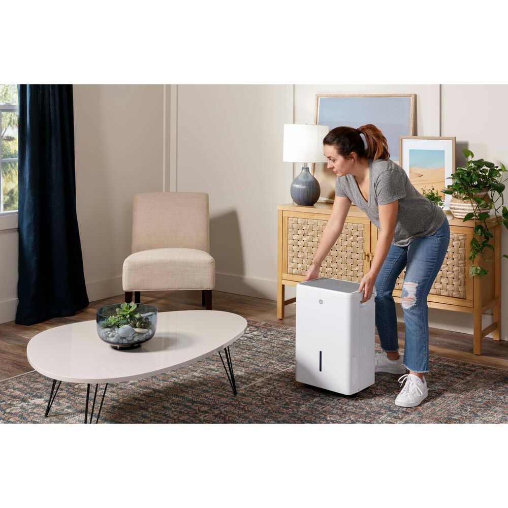 GE Appliances 22 Pint Portable Dehumidifier in White, , large