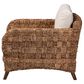 Baxton Studio Vevina Arm Chair with Natural Brown Seagrass in White, , large