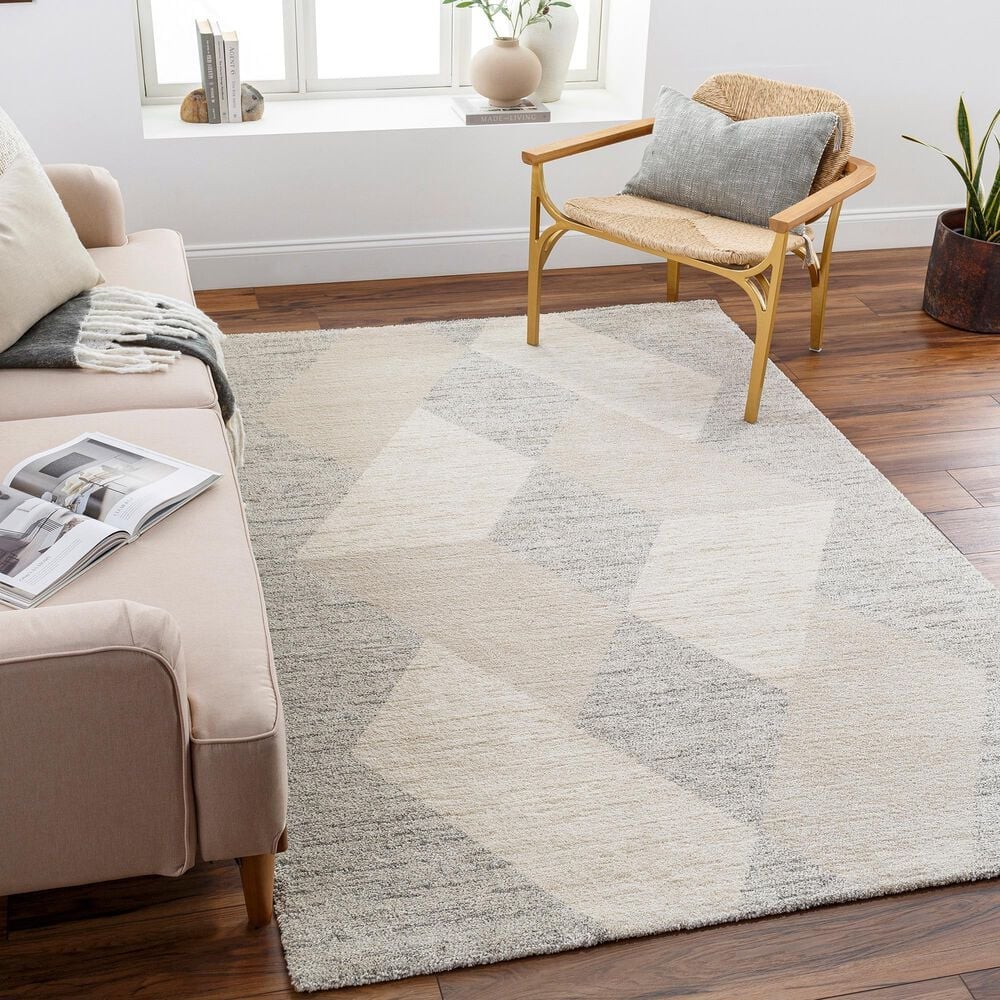 Surya Gavic 7&#39;10&quot; x 10&#39; Medium Gray and Light Beige Area Rug, , large