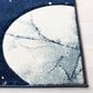 Safavieh Carousel CRK103 5"3" Square Navy and Ivory Kids Area Rug, , large