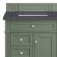 James Martin Vanities Brittany 30" Single Bathroom Vanity in Smokey Celadon with 3 cm Charcoal Soapstone Quartz Top and Rectangular Sink, , large
