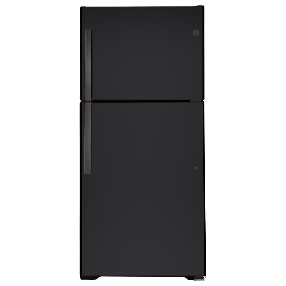 GE Appliances 21.9 Cu. Ft. Top Freezer Refrigerator in Black Slate