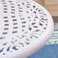 Hearth and Haven Phoenix Outdoor Round Dining Table in White - Table Only, , large