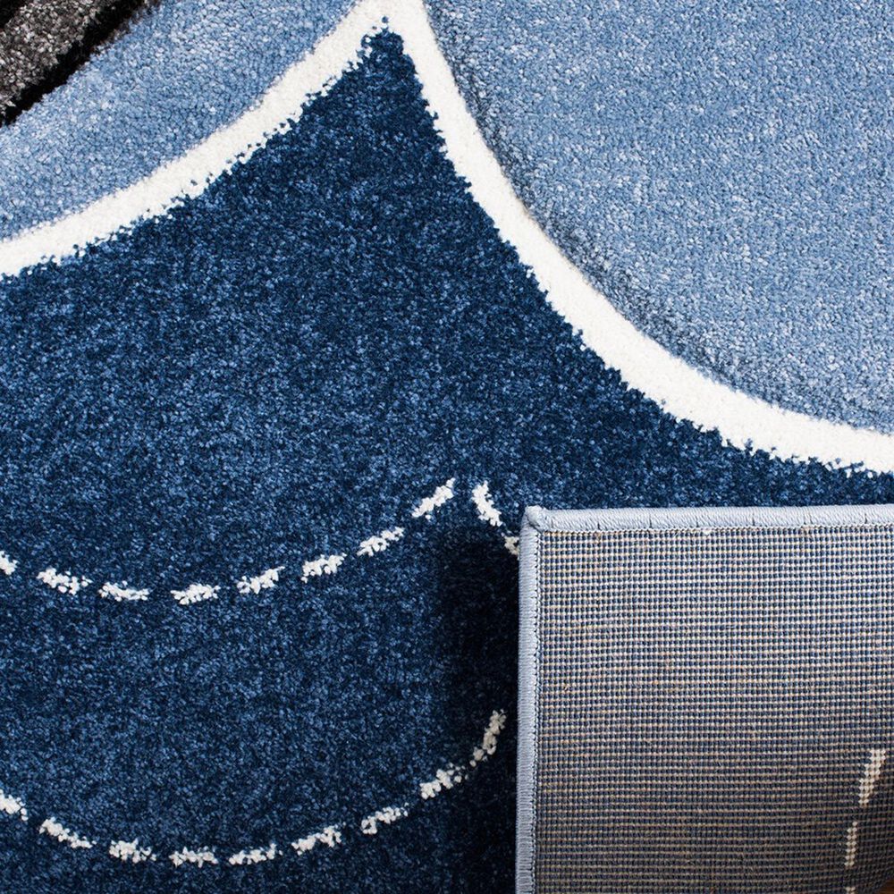 Safavieh Carousel Animals 3&#39; Square Blue and Grey Kids  Area Rug, , large