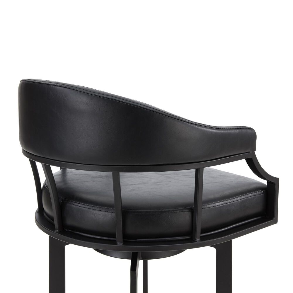 Blue River Pharaoh 26&quot; Swivel Counter Stool in Black, , large