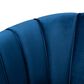 Baxton Studio Emeline Arm Chair with Brushed Gold Frame in Navy Blue, , large