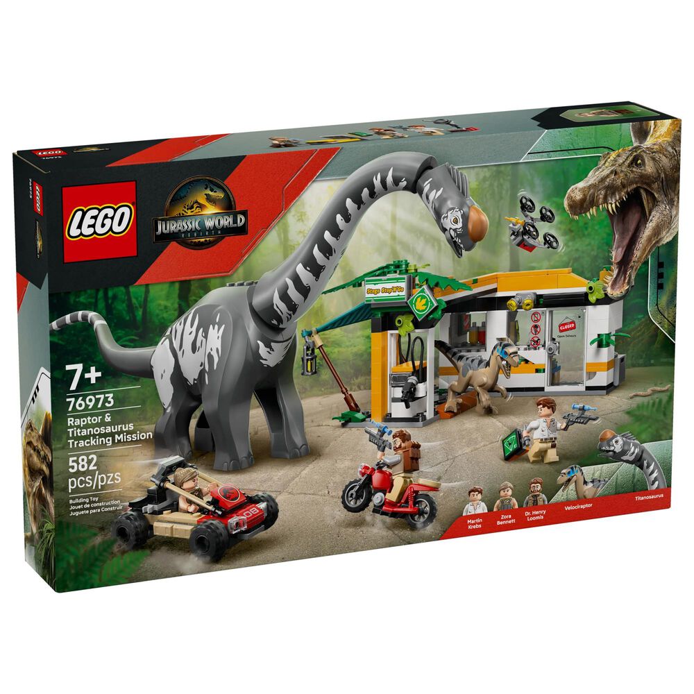 LEGO Jurassic World - Raptor and Titanosaurus Tracking Mission Building Set, , large