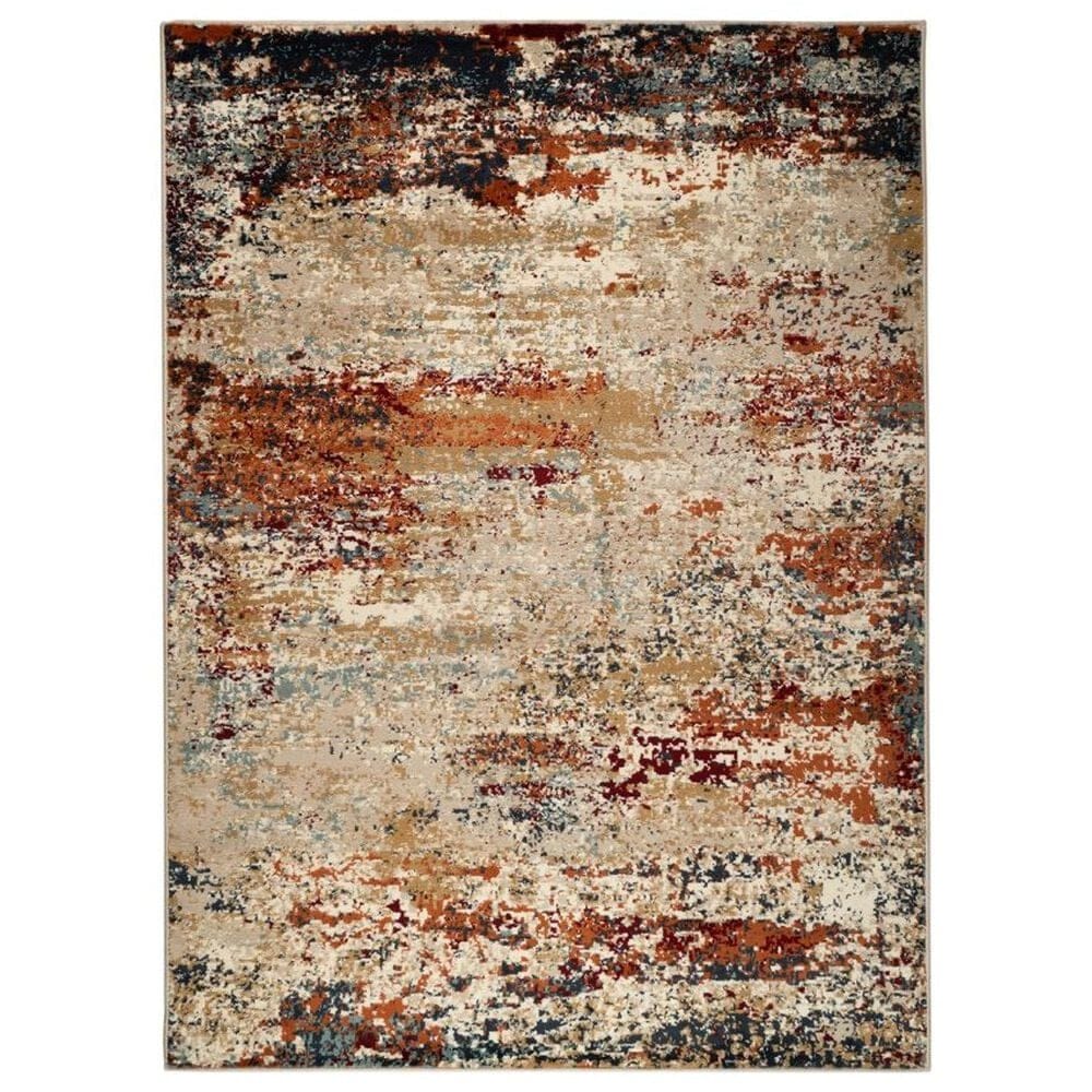 Amer Rugs Allure 8"9" x 11"9" Ivory and Orange Area Rug, , large