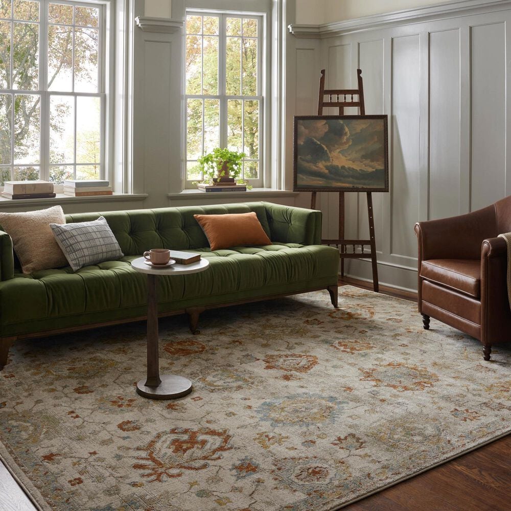 Magnolia Home Mona Oatmeal and Multicolor 5&#39; x 7&#39;8&quot; Area Rug, , large