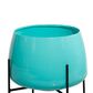Maple and Jade Modern Planter in Teal and Black (Set of 2), , large