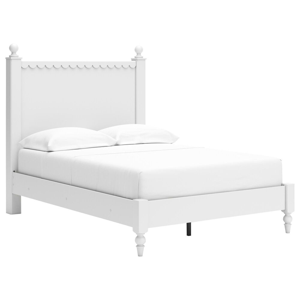 Ashley Mollviney Full Panel Bed in Matte White, , large