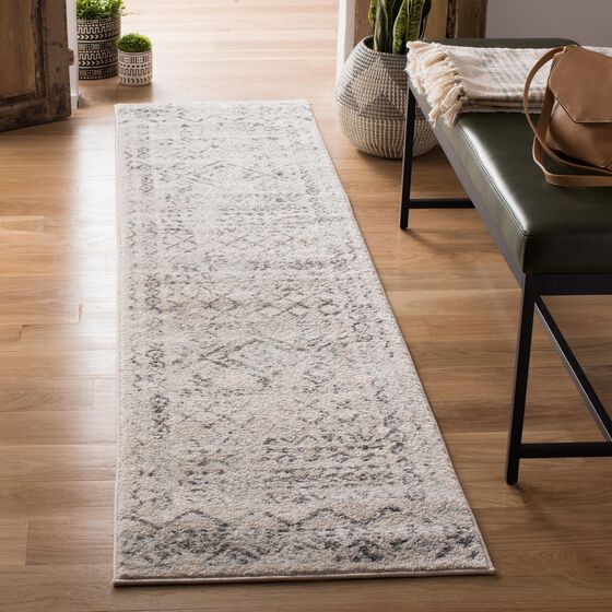 Safavieh Tulum Traditional Ivory and Grey Runner