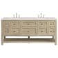 James Martin Vanities Breckenridge 72" Double Vanity in Whitewashed Oak with 3 cm Lime Delight Quartz Top, , large