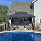 HOMLUX 14-ft x 11-ft Double Roof Outdoor Gazebo Gray Gazebo with Hardtop Roof (Screen Included), , large