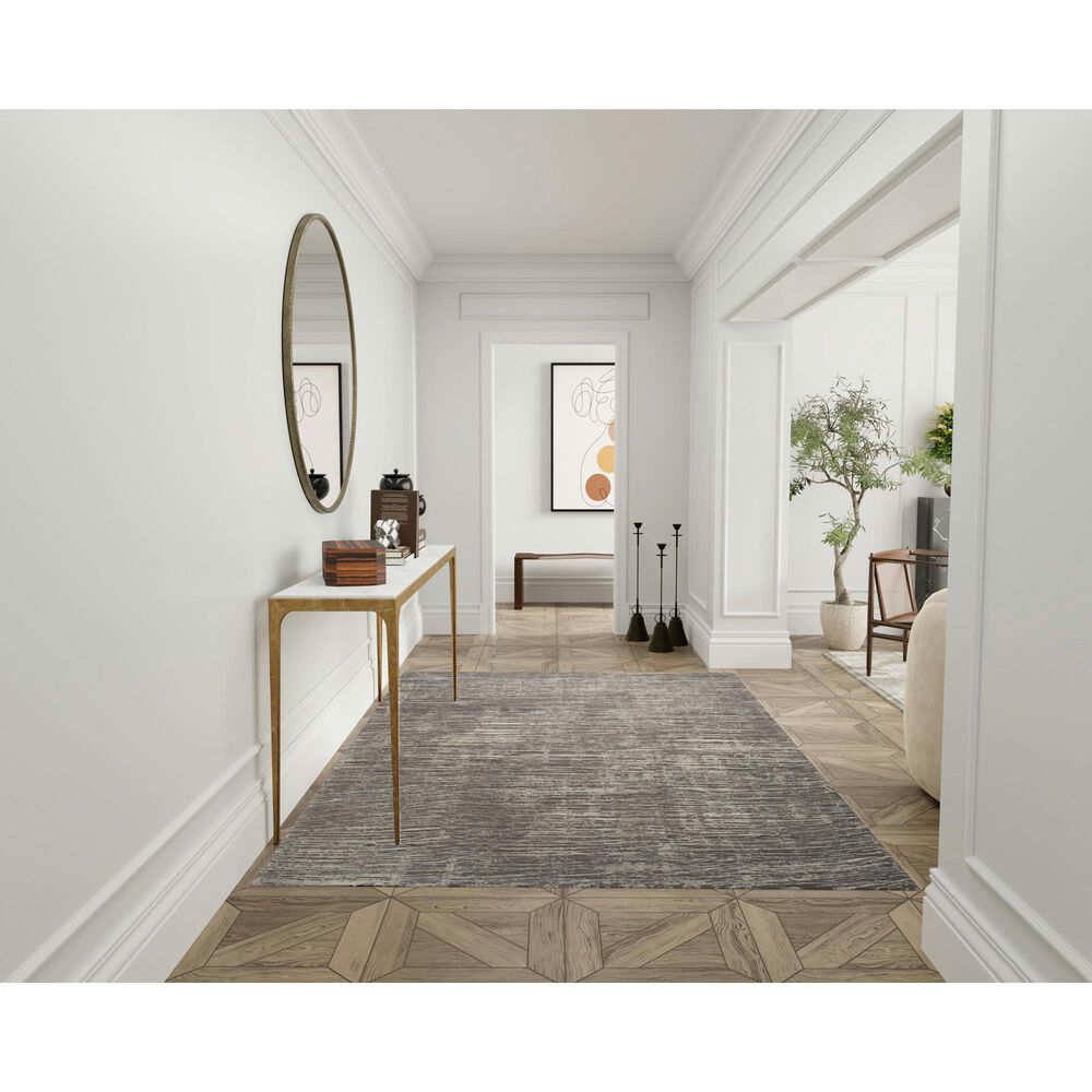 Nourison Sustainable Trends 6&#39; x 9&#39; Ivory and Grey Area Rug, , large