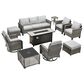 HOMLUX 10-Piece Patio Conversation Set in Gray, , large