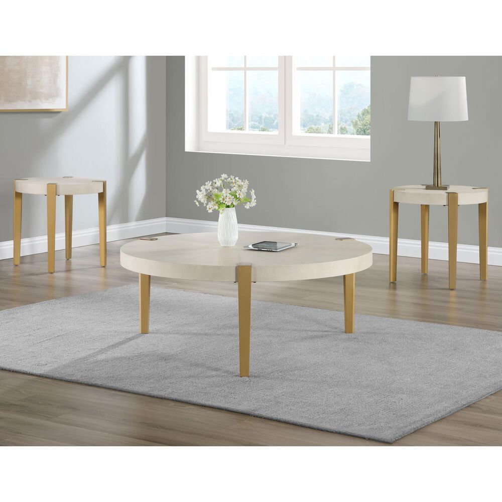 Steve Silver End Table in White, , large