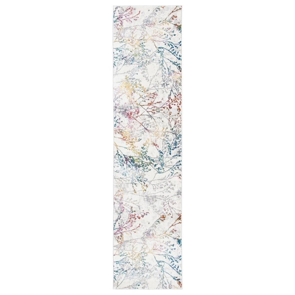 Safavieh Aria 2" x 8" Ivory and Blue Runner, , large