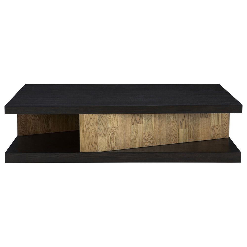 Ashley Kocomore Rectangular Coffee Table in Dark Warm Brown and Light Natural Oak, , large
