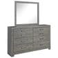 Ashley Culverbach 6 Drawer Dresser and Mirror in Driftwood Gray, , large