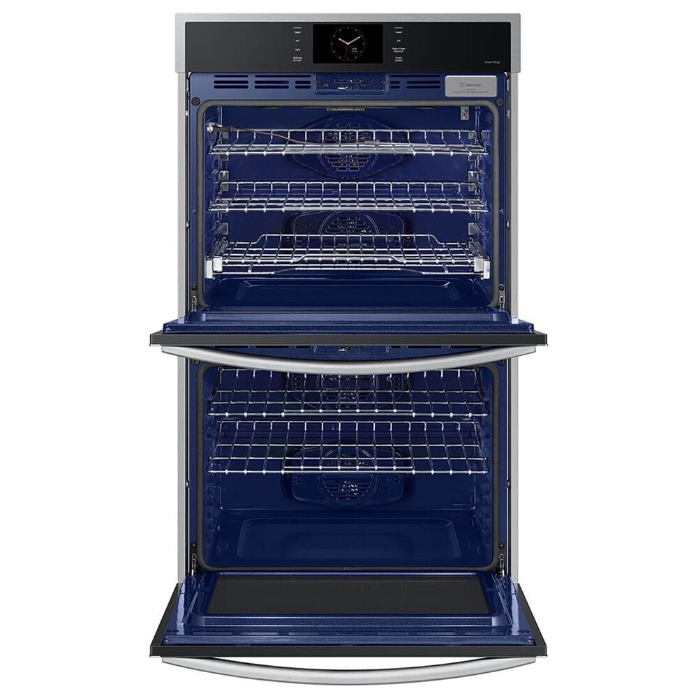 Samsung 30&quot; Double Electric Wall Oven with Convection and Steam Cook in Stainless Steel, , large